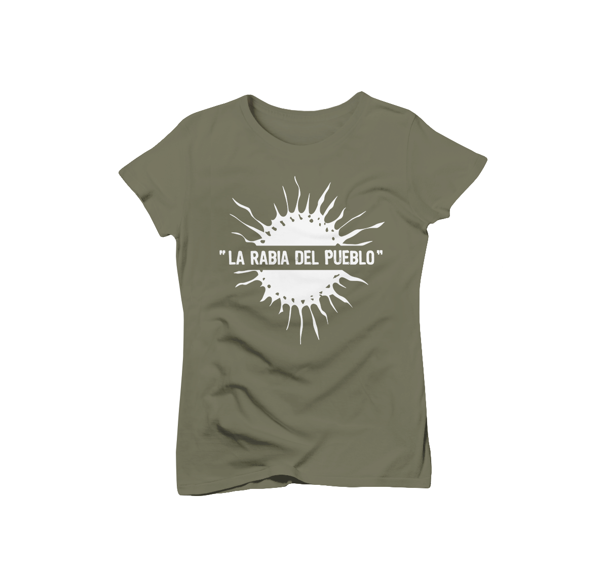 T-shirt femme soleil kaki