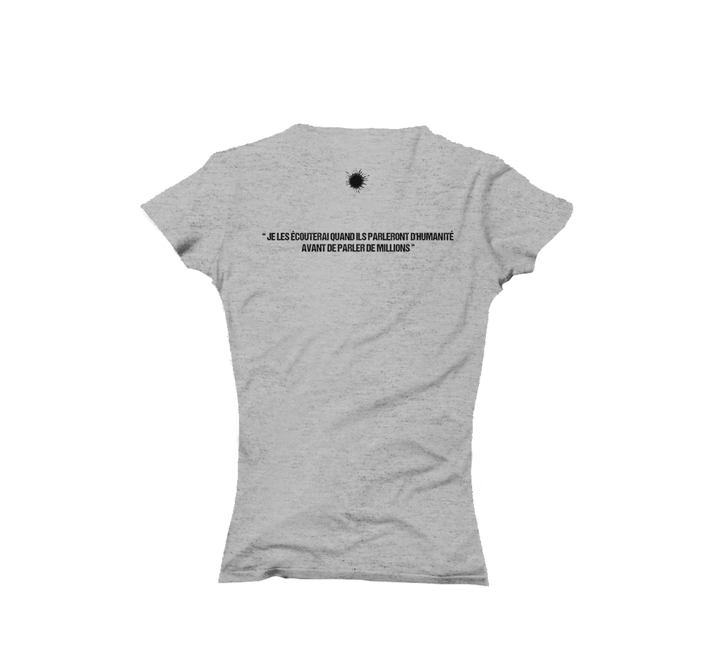 T-shirt femme soleil gris