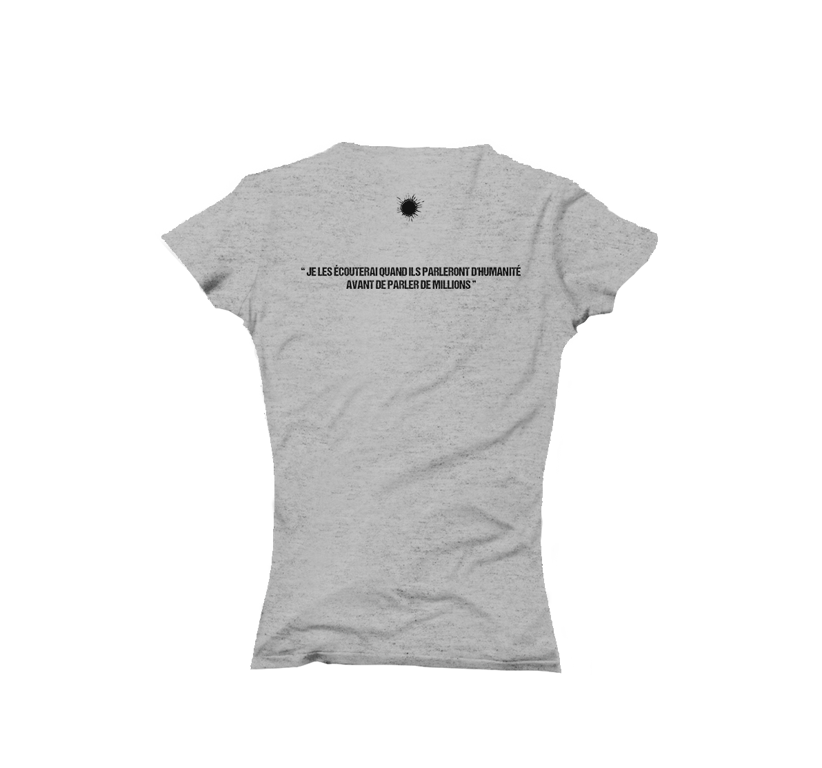 T-shirt femme soleil gris