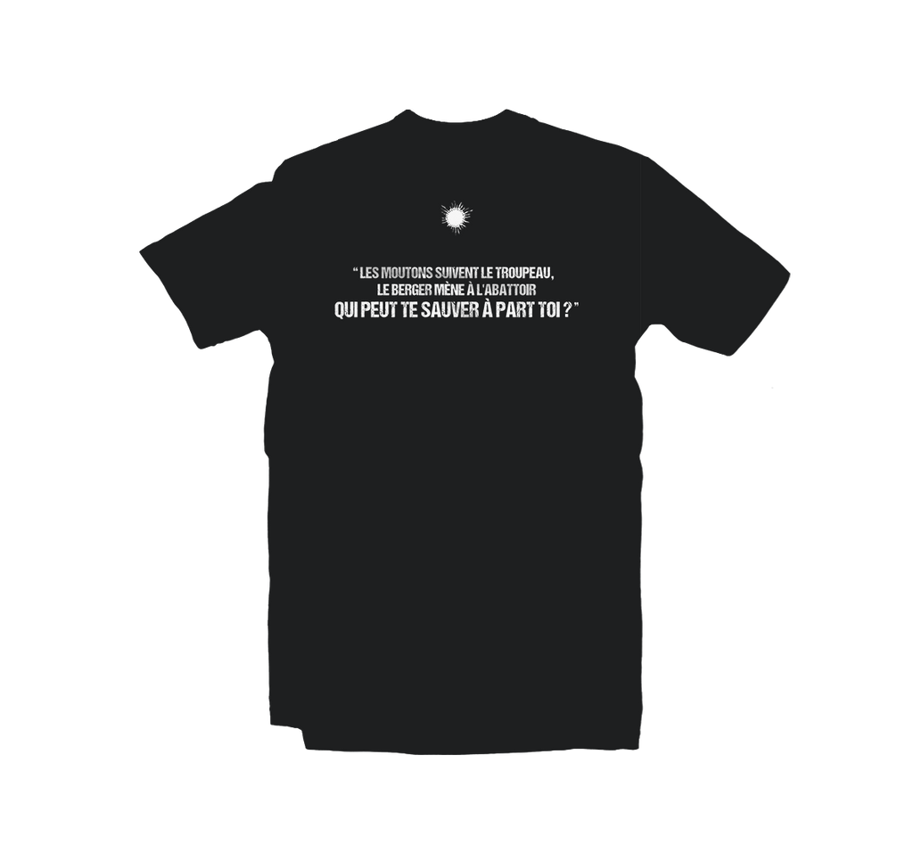 T-shirt homme carré noir