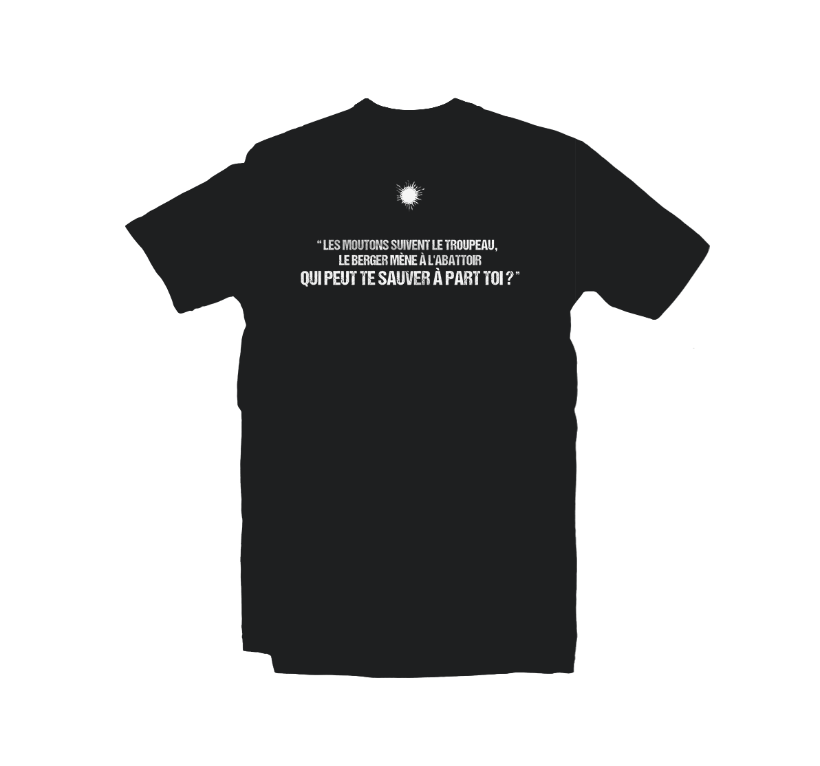 T-shirt homme carré noir