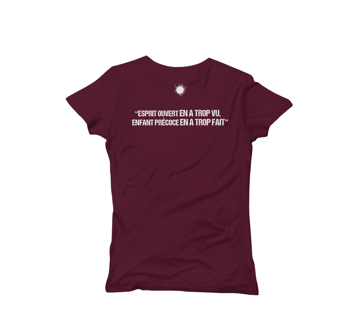T-shirt femme soleil bordeaux
