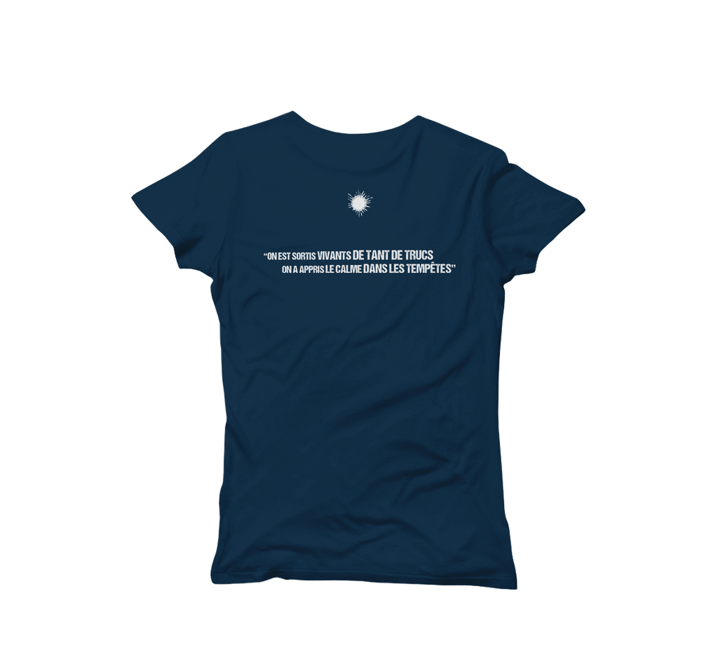 T-shirt femme soleil navy