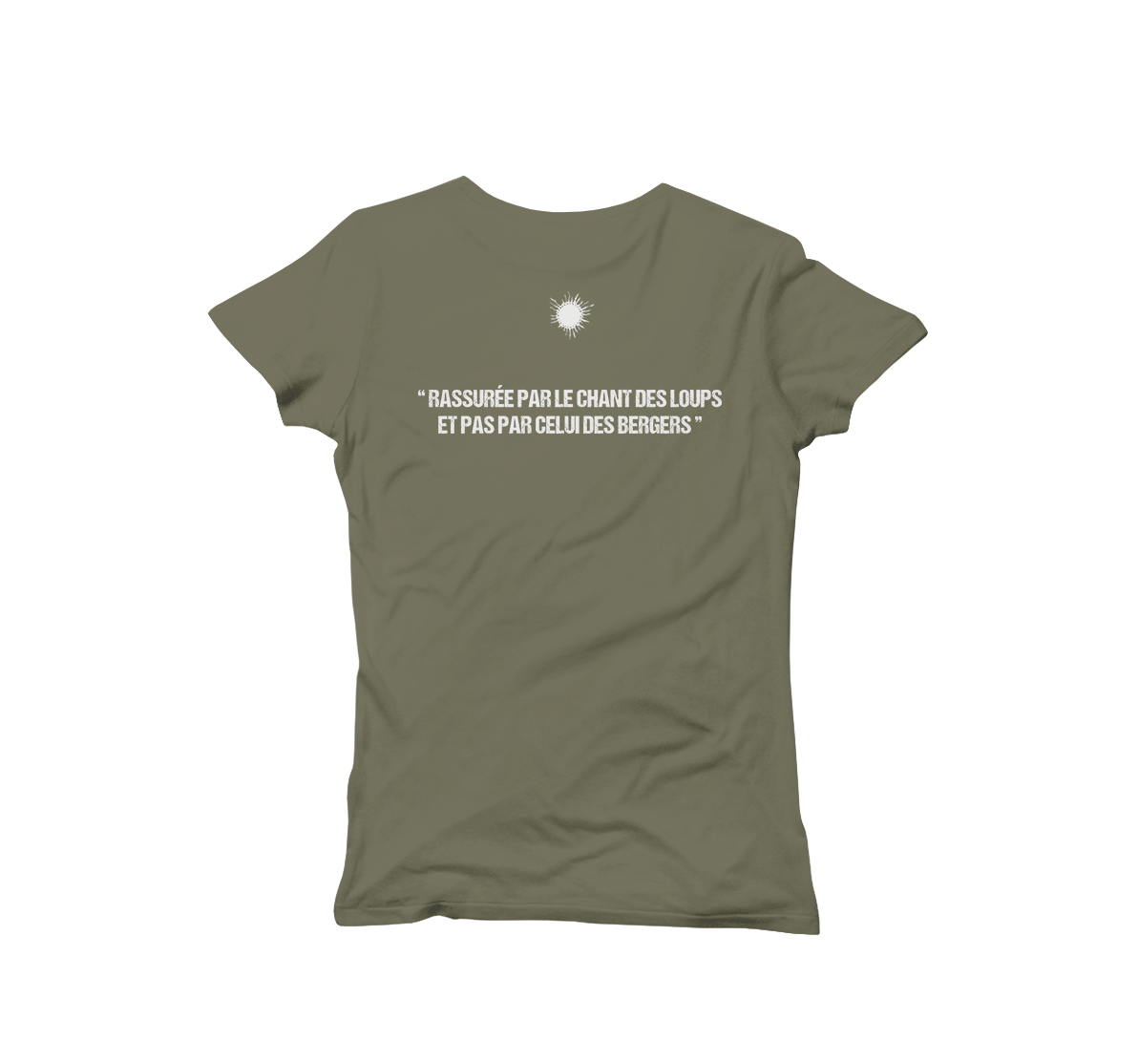 T-shirt femme soleil kaki